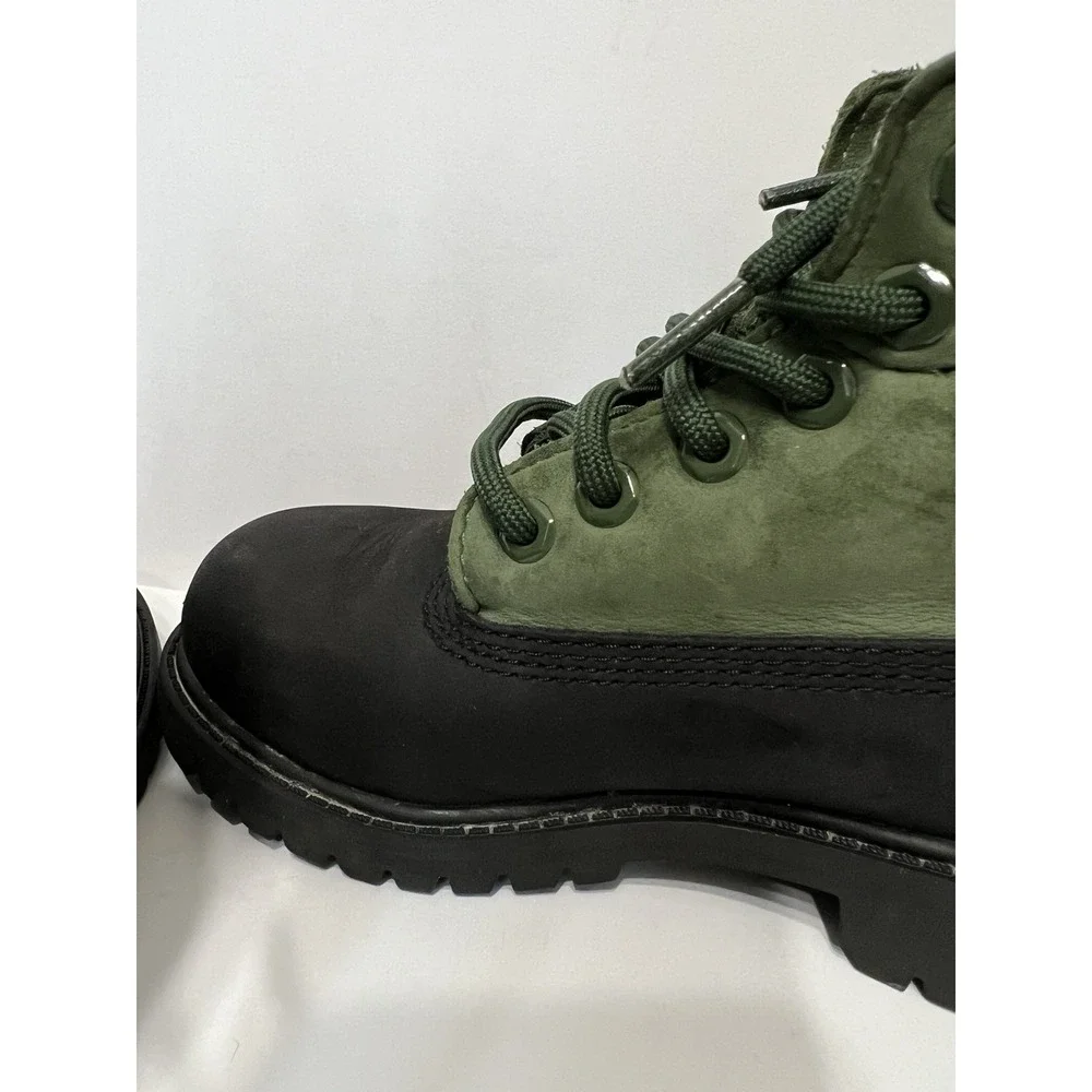 Timberland Waterproof Kids 12.5 Black And Green Boots School Camping Fishing